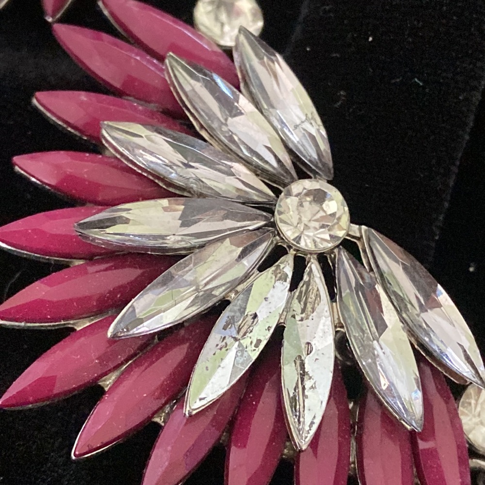 Marquise-cut Rhinestone statement necklace starburst - Picture 8 of 16
